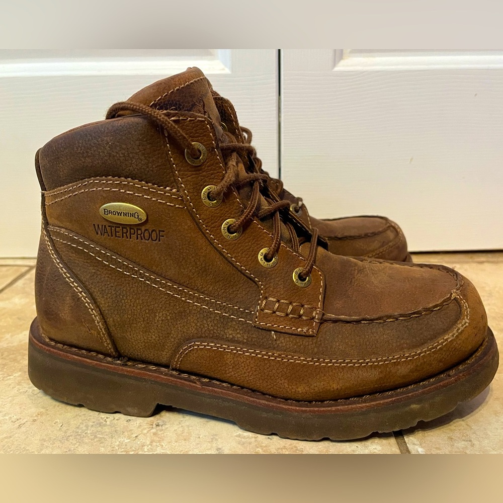 Browning Men Brown Full leather BR9308 Hunting Lace-Up Waterproof Boots Size 9M